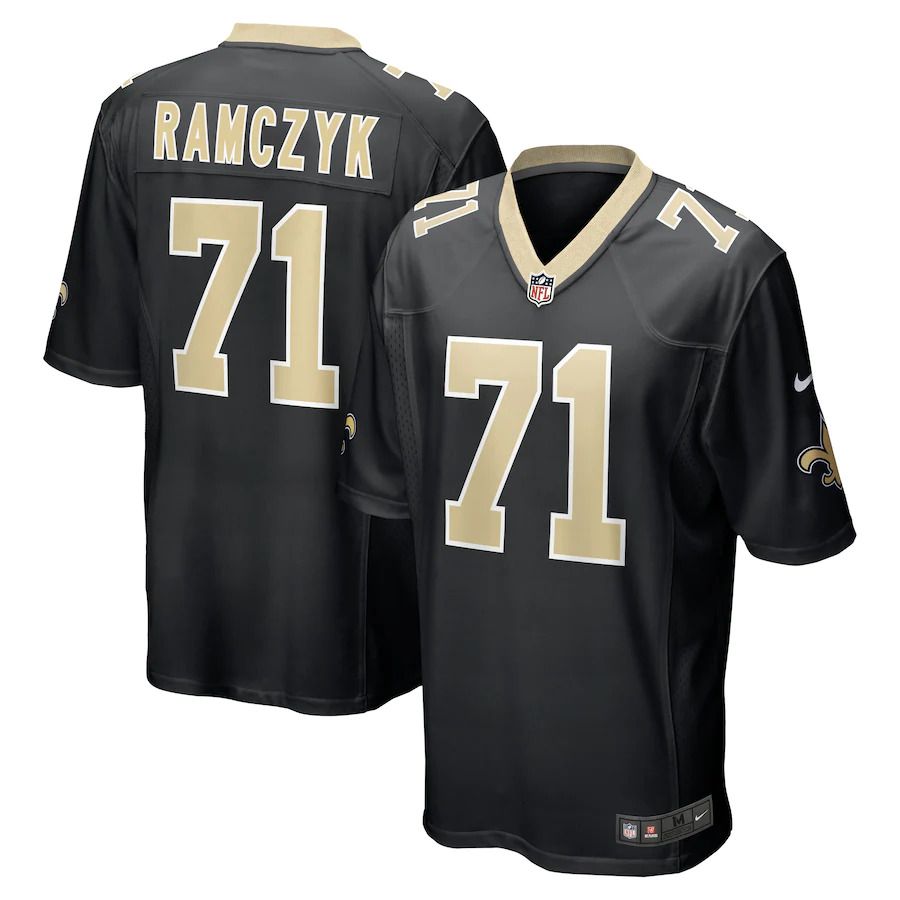 Men New Orleans Saints #71 Ryan Ramczyk Nike Black Game NFL Jersey